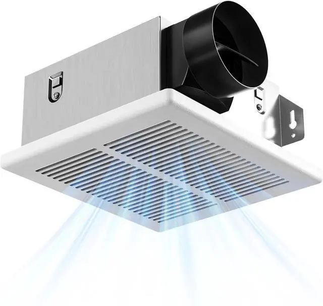 Main image of Bathroom Exhaust Fan, 1.0 Sones, 80 CFM, No Attic Access Needed | Low Noise, Ceiling Mounted Retrofit Ventilation Fans, 4 Inch Duct, 7.6''x7.3'' Ceiling Opening, Modern Grille, UL Certified