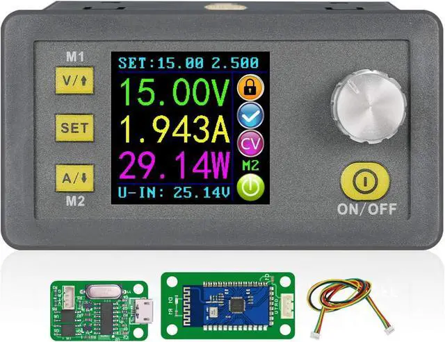 Alt view image 2 of 3 - DPS3005 DC 6-40V to 0-32V 5A 160W Constant Current Step Down Stabilized Power Supply Module Buck Voltage Converter Voltmeter Support USB and APP Communication(DPS3005-USB-BT)