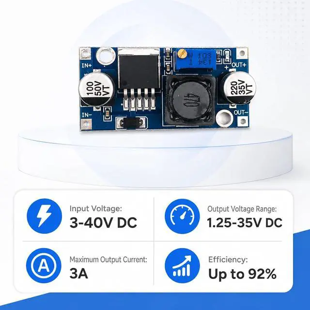 Alt view image 2 of 7 - 30-Pack LM2596 Buck Converter, DC-DC Step Down, Adjustable | 3-40V input to 1.25-35V output, up to 92% efficiency, for DIY power supplies and electronics projects