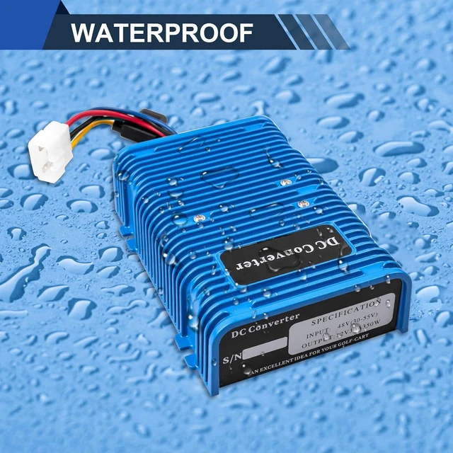 Alt view image 5 of 7 - 36V 48V to 12V 30A 350W Golf Cart DC Step Down Converter | Universal DC-DC Reducer Regulator, Waterproof with Built-In Fuse for Scooter, RV, Forklift & Solar