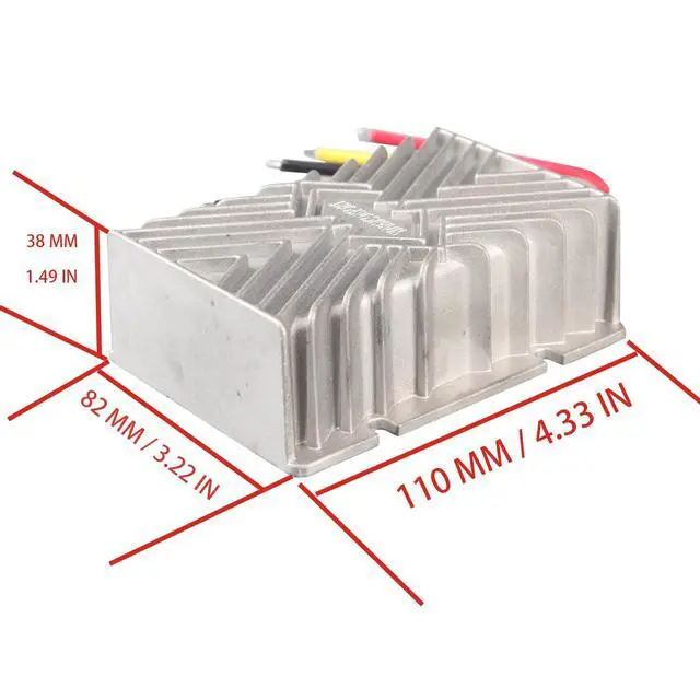 Alt view image 3 of 7 - 36V 48V 60V 72V 84V 96V 108V to 12V Step Down DC Converter 30A 360W Input(30V-120V) Buck Converter Transformer Reducer for Golf CART Scooters & Bicycles