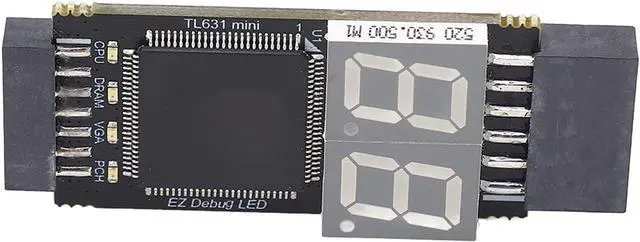 Main image of Motherboard Diagnostic Card PCIe LPC DEBUG Tester Kit with LED Indicator for Computer Repair and PC Hardware | LED Status Indicators for Power Memory GPU, Automatic Power Module Detection