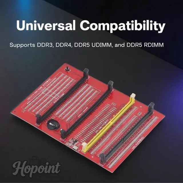 Alt view image 5 of 7 - 4-in-1 DDR3/DDR4/DDR5UDMM/DDR5RDIMM Memory Diagnostic Tester Card Universal RAM Module & Motherboard Slot Analyzer Kit for Desktop and Server Computer Maintenance Repair
