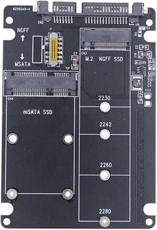 Alt view image 6 of 6 - M.2 mSATA to SATA Adapter Enclosure for SSD Storage Conversion | Aluminum Heat Dissipation Shell, Plug and Play Internal & External Dual Use SSD Converter Case