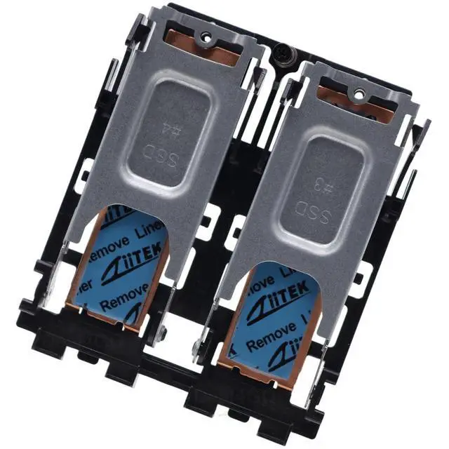 Alt view image 2 of 7 - M.2 2280 SSD3 SSD4 Support Bracket Carrier w/Thermal Shield Pad M17040-001 M22793-001 Replacement for HP ZBook Fury 15 G7 G8