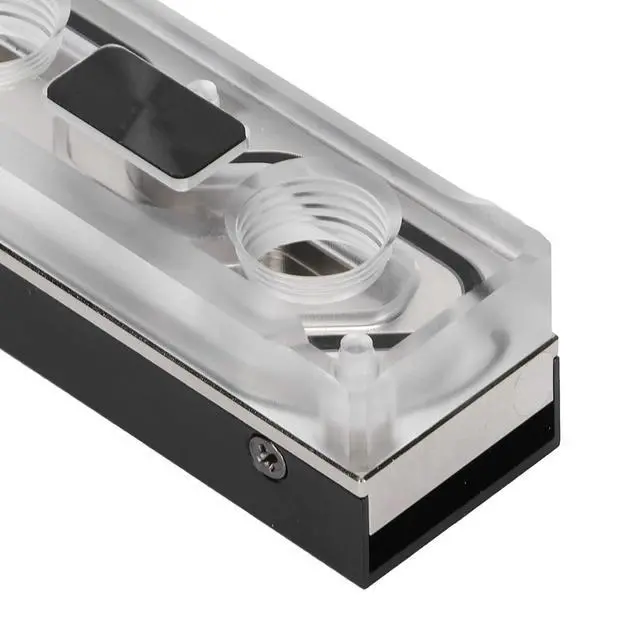 Alt view image 3 of 7 - M.2 NVME SSD Water Block, G1/4 Water Cooling Aluminum Heatsink Cooler with Silicone Thermal Pad for PC Custom Cooling System