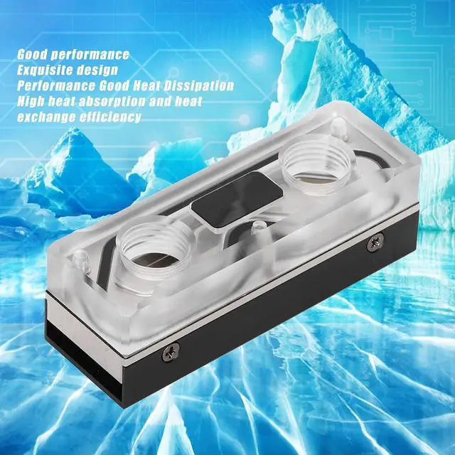 Alt view image 2 of 7 - M.2 NVME SSD Water Block, G1/4 Water Cooling Aluminum Heatsink Cooler with Silicone Thermal Pad for PC Custom Cooling System
