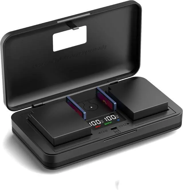 Main image of DMW-BLG10/BL E9E(1800mA) Camera Battery Multifunctional Charger Set (Including Two Batteries) Compatible with Panasonic Lumix GF5 GF6 GX7 GX9 GX80 DMC-LX100 G100 ZS70 ZS80 ZS110 Leica Cameras