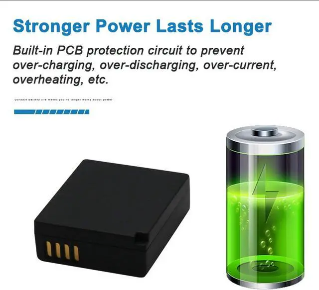 Alt view image 2 of 6 - DMW-BLG10/BL E9E(1800mA) Camera Battery Multifunctional Charger Set (Including Two Batteries) Compatible with Panasonic Lumix GF5 GF6 GX7 GX9 GX80 DMC-LX100 G100 ZS70 ZS80 ZS110 Leica Cameras