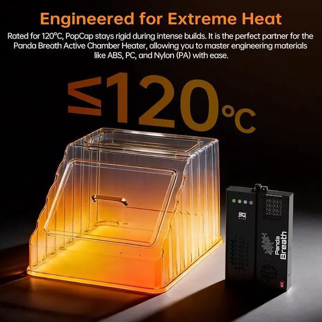 Alt view image 3 of 7 - PopCap Clear Top Cover for Snapmaker-U1 with 4KG(2.2lbs×4) PLA Filament, High-Temp Resistant PC Transparent Enclosure Insulated & Dustproof Magnetic Hatch Integrated Tool Tray Reduce 15dB Noise