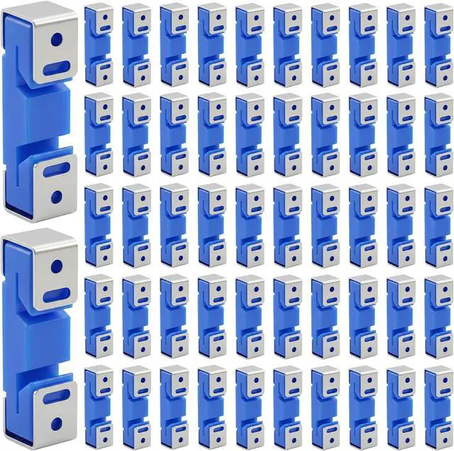 Main image of 100 Pack Blue Sound Isolation Clips - Full Rubber Sound Blocking Clips for Resilient Channel,Heavy-Duty Support Noise Reduction for Home Studio, Theater, Apartment Walls & Ceilings