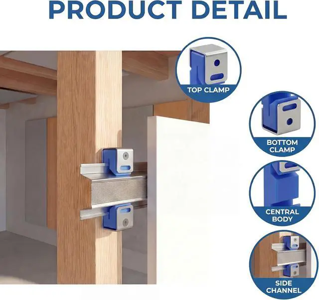 Alt view image 3 of 7 - 100 Pack Blue Sound Isolation Clips - Full Rubber Sound Blocking Clips for Resilient Channel,Heavy-Duty Support Noise Reduction for Home Studio, Theater, Apartment Walls & Ceilings