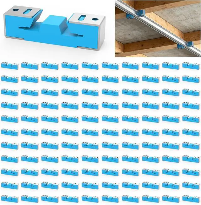 Main image of 110 Pack Sound Isolation Clips, Blue Full Rubber Sound Blocking Clips for Soundproofing Resilient Channel, Reduce Noise for Home Theater, Apartment Walls and Ceilings, Recording Studio
