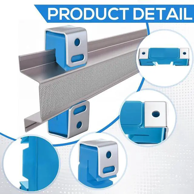 Alt view image 3 of 6 - 50 Pack Sound Isolation Clips Sound Proofing Mounting Blocking Clips Reduce Noisy Neighbor Soundproofing Resilient Channel for Home Office Apartment Recording Studio Walls and Ceilings (Blue)