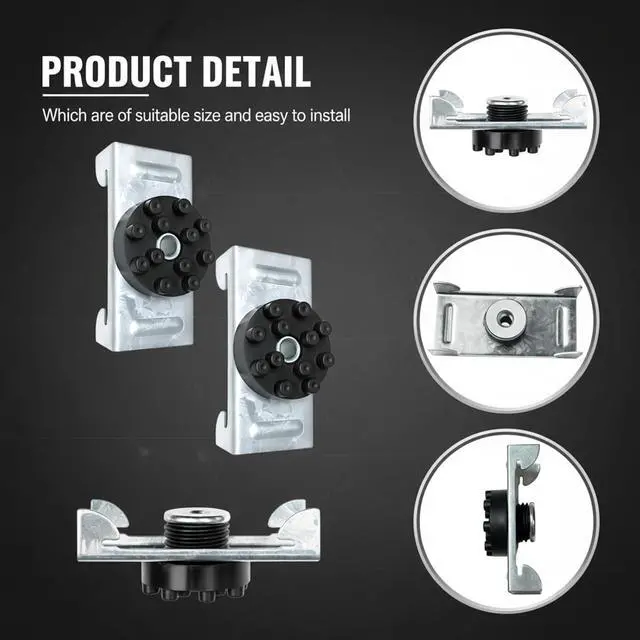 Alt view image 3 of 7 - 100-Pack Soundproofing Clips, Sound Isolation Clips for Walls and Ceilings, Decoupling Resilient Channel Clips for 7/8" Hat Channel, Noise Reduction for Recording Studio Home Office Apartment