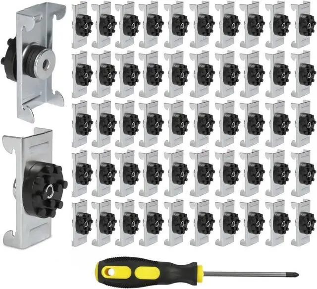 Main image of Sound Isolation Clips - 100 pack - Resilient Channel Mounting Clip - Reduces Noise from Noisy Neighbours - Drywall Soundproofing For Walls and Ceiling Insulation - Screwdriver Included