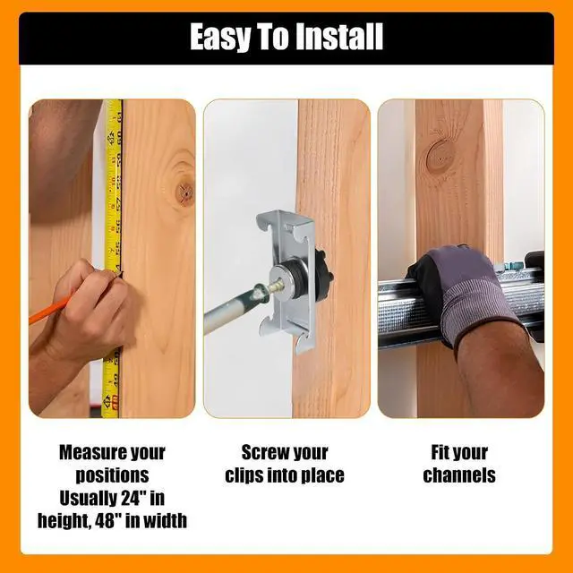 Alt view image 5 of 7 - Sound Isolation Clips - 100 pack - Resilient Channel Mounting Clip - Reduces Noise from Noisy Neighbours - Drywall Soundproofing For Walls and Ceiling Insulation - Screwdriver Included