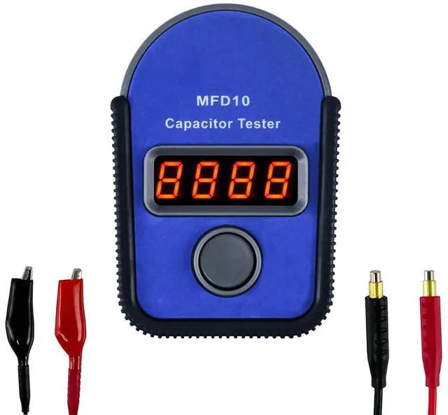 Main image of MFD10 Digital Capacitor Tester with LED Display 0.001-9999F, ±5% Accuracy | Capacitance meter 0.001F to 9999F high precision stable large clear LCD portable rugged compact lightweight design