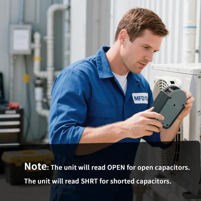 Alt view image 5 of 7 - MFD10 Digital Capacitor Tester with LED Display 0.001-9999F, ±5% Accuracy | Capacitance meter 0.001F to 9999F high precision stable large clear LCD portable rugged compact lightweight design