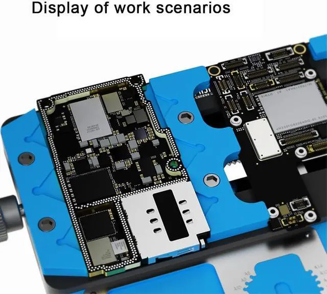 Alt view image 3 of 7 - Multifunctional PCB Fixing Holder IC Chip Maintenance Fixture Professional Circuit Board Repair Dual Axis High-Temperature Resistant Positioning Table for Phone Repair