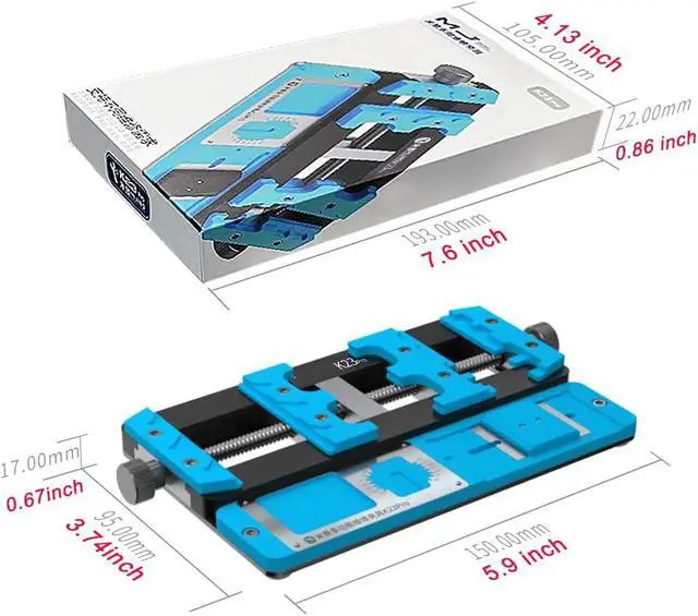 Alt view image 5 of 7 - Multifunctional PCB Fixing Holder IC Chip Maintenance Fixture Professional Circuit Board Repair Dual Axis High-Temperature Resistant Positioning Table for Phone Repair