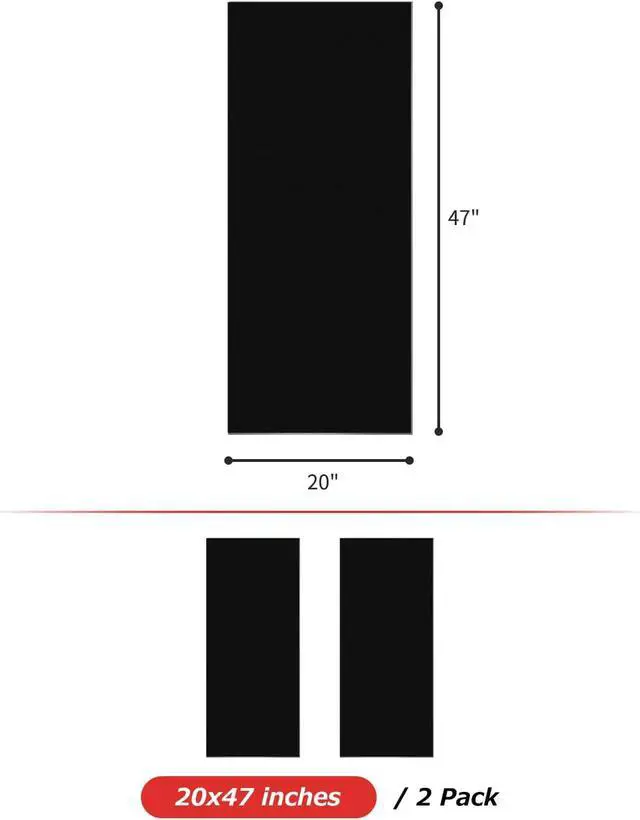Alt view image 7 of 7 - Welding Blanket Fireproof Carbon Felt Soldering Mat & Pad, 5mm Flame Retardant Fabric, Heat Shield for Brazing, Automotive Repair, Grill & Smoker, Stove Wick Roll - 20x47 Inch, 2 Pack, Black