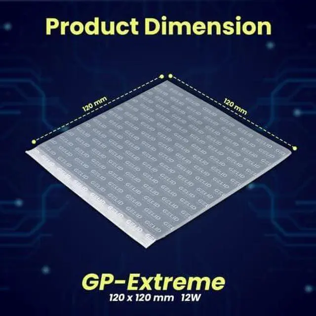 Alt view image 3 of 6 - GP-Extreme 12W-Thermal Pad 120x120 Excellent Heat Conduction, Ideal Gap Filler. Easy Installation (120x120x1.5)