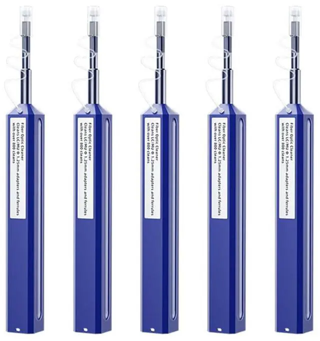 Main image of Fiber Pen Cleaner for LC/MU Connectors, 1.25mm UPC/ Ferrule Cleaner, One-Push Fiber Optic Cleaning Tool with Extendable Probe (2.38 to 3.63), 800+ Cleans per Unit, Anti-Static - 5 Pack