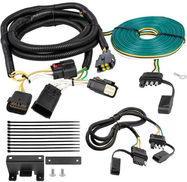 Main image of 58964 Towed-Vehicle RV Wiring Harness for 2018-2024 Jeep Wrangler JL/JLU, 2020-2024 Jeep Gladiator, 4 Pin RV Dinghy Flat-Towing Wiring Kit