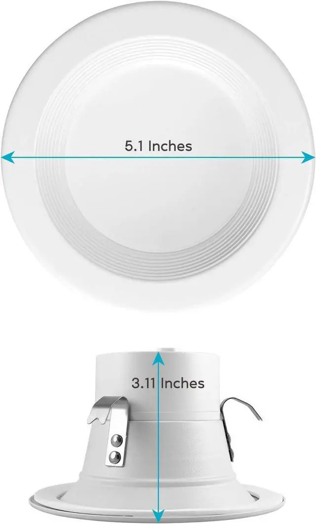 Alt view image 3 of 6 - 4 Inch LED Recessed Can Lights, 10W=60W, CCT Color Selectable 2700K | 3000K | 3500K | 4000K | 5000K, Dimmable Retrofit Downlights, 750 Lumens, Energy Star, Wet Rated, Baffle Trim (6 Pack)