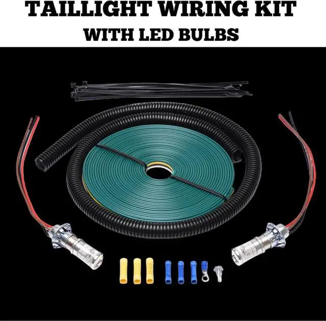Alt view image 2 of 7 - 152-LED Universal Taillight Wiring Kit with LED Bulbs | Enhanced Safety | Diodes Prevent Feedback between Vehicles | Designed to Wire Nearly All Towed Vehicles | Comprehensive Kit