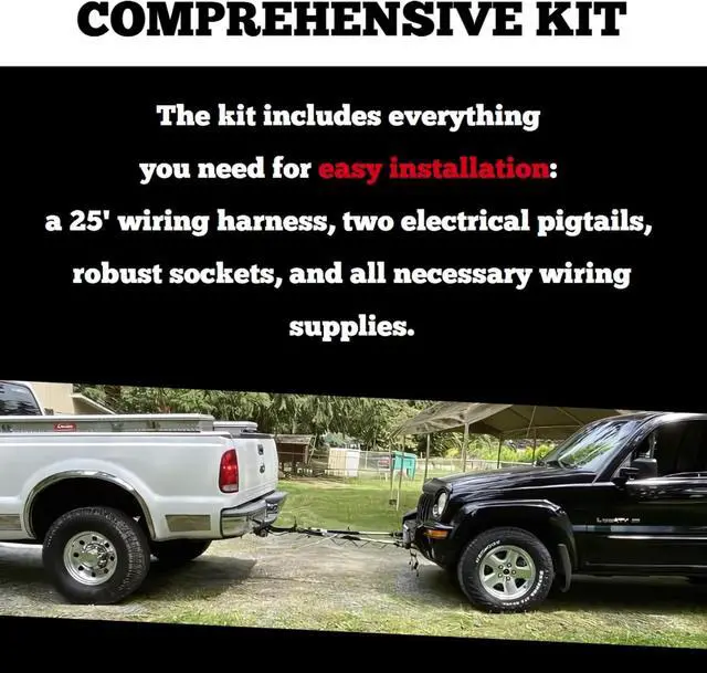 Alt view image 6 of 7 - 152-LED Universal Taillight Wiring Kit with LED Bulbs | Enhanced Safety | Diodes Prevent Feedback between Vehicles | Designed to Wire Nearly All Towed Vehicles | Comprehensive Kit