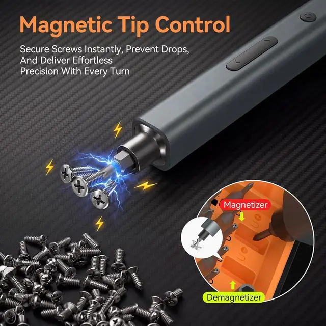 Alt view image 6 of 7 - 167 in 1 Electric Screwdriver Set: Mini Electric Screwdriver Cordless with Extension Rod & Pry Tools, Electronic Power Screwdriver Repair Tool Kit for RC, Computer, PC Building, Laptop