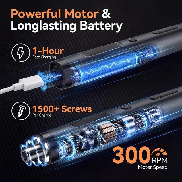 Alt view image 5 of 7 - 167 in 1 Electric Screwdriver Set: Mini Electric Screwdriver Cordless with Extension Rod & Pry Tools, Electronic Power Screwdriver Repair Tool Kit for RC, Computer, PC Building, Laptop