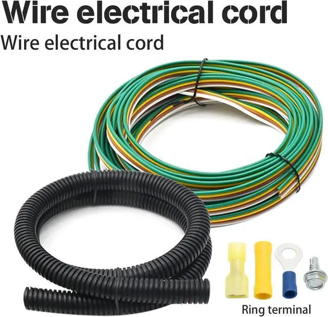 Alt view image 4 of 7 - Towed Vehicle Wiring Kit, 6 to 7 Way Power Cord Diodes Ring Terminal Ties Wire Connectors, Replacement for Roadmaster 15267 Jeep Ford Chevrolet GMC Dodge Toyota