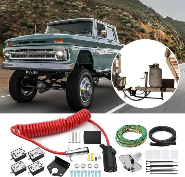 Alt view image 7 of 7 - Towed Vehicle Wiring Kit, 6 to 7 Way Power Cord Diodes Ring Terminal Ties Wire Connectors, Replacement for Roadmaster 15267 Jeep Ford Chevrolet GMC Dodge Toyota