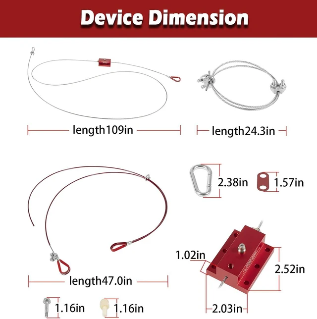 Alt view image 6 of 7 - Flat Tow Breakaway Cable System for RV Towing, Ready Stop Device with Supplemental Safety Cable Kit for Tow Bars and Flat Towed Vehicles