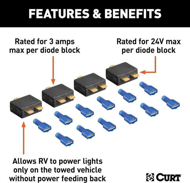 Alt view image 2 of 3 - 58999 RV Harness Diode Kit,Black