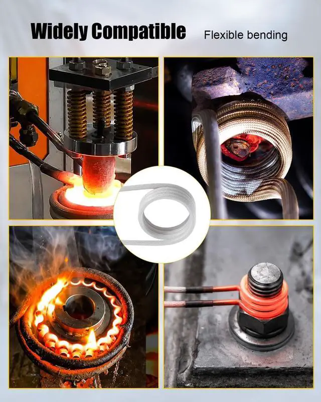 Alt view image 6 of 6 - Induction Heater Coil Kit 2x2.0cm 2x3.0cm 2x4.0cm 2x4.5cm 1x60cm 1x100cm | for Electromagnetic Induction Heater Multiple Models, Rusty Nut Disassembly, 7+2PCS