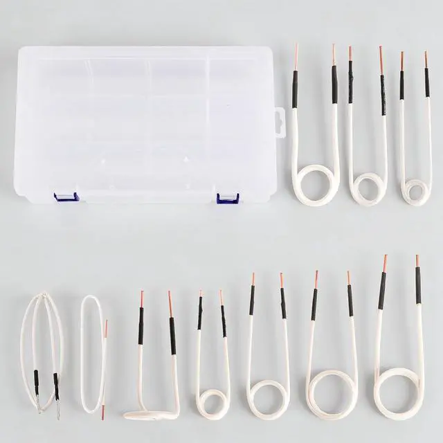 Alt view image 6 of 6 - Mini Heater Coil Kit with Flexibility and Long Lifespan, Inductor Heat Accessories for Removing Rusty Bolts and Nuts, 8 Coils + 2 Free Forming, Magnetic Induction Heater Coil (White)