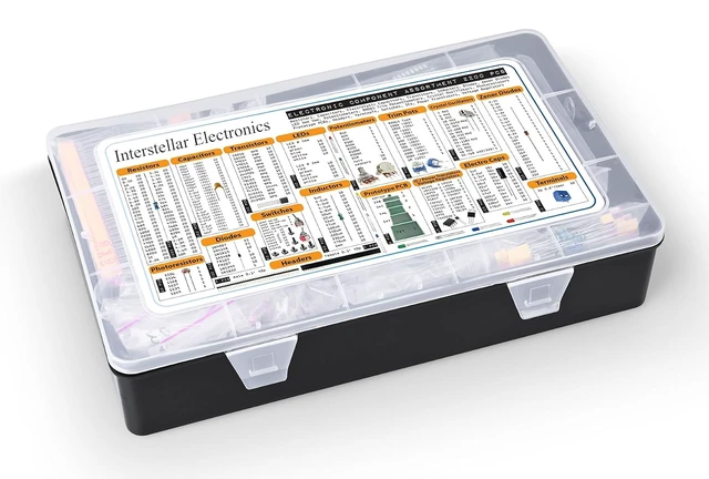 Alt view image 6 of 7 - 2200 pcs Electronic Component Assortment | Resistors, Capacitors, Inductors, Diodes, Transistors, Potentiometer, IC, LED, PCB & LCR Tester
