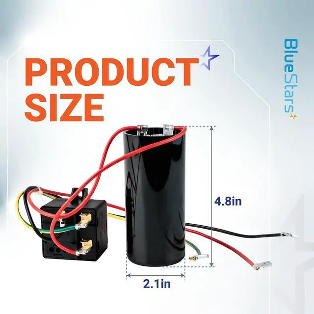 Alt view image 2 of 7 - 5-2-1 CSR-U2 Hard Start Capacitor Kit for AC 3.5 to 5 Ton Units | Compatible with Air Conditioner 3 1/2 to 5 Ton Units - Similar 5-2-1 Hard Start Technology - 189227 µF 208240VAC 50/60Hz