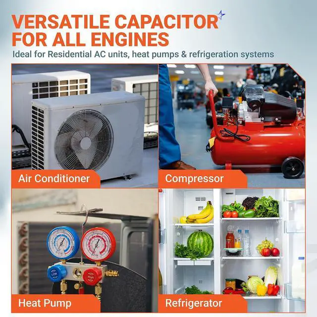 Alt view image 6 of 7 - 5-2-1 CSR-U2 Hard Start Capacitor Kit for AC 3.5 to 5 Ton Units | Compatible with Air Conditioner 3 1/2 to 5 Ton Units - Similar 5-2-1 Hard Start Technology - 189227 µF 208240VAC 50/60Hz