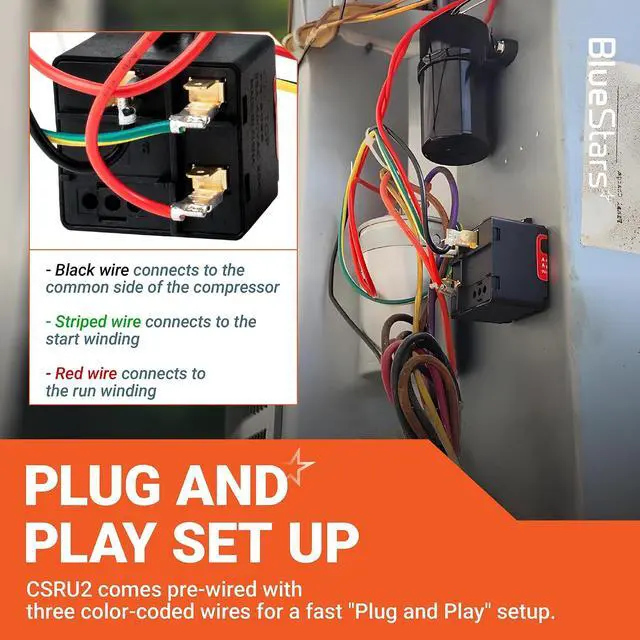 Alt view image 7 of 7 - 5-2-1 CSR-U2 Hard Start Capacitor Kit for AC 3.5 to 5 Ton Units | Compatible with Air Conditioner 3 1/2 to 5 Ton Units - Similar 5-2-1 Hard Start Technology - 189227 µF 208240VAC 50/60Hz