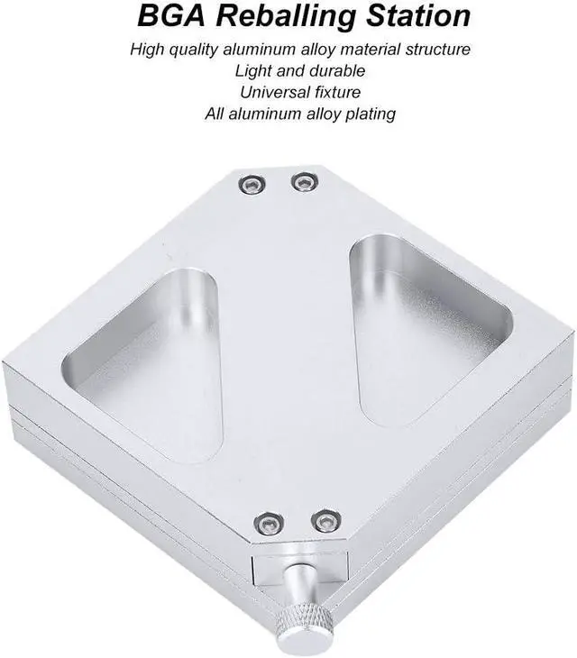 Alt view image 3 of 7 - Adjustable BGA Reballing Station Kit HT-90 Aluminum Alloy Stencil Holder for Laptop CPU Phone Repair Diagonal Solder Ball Jig with Drainage Channel 9-43mm