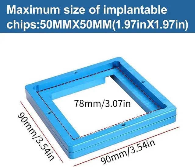 Alt view image 2 of 7 - BGA Reballing Station, 90mm x 90mm Universal Stencils Holder Template Fixture Jig with Hand Shank, with 10 steel templates, Aluminum Alloy BGA Ball Planting Table with scale, Adjustable