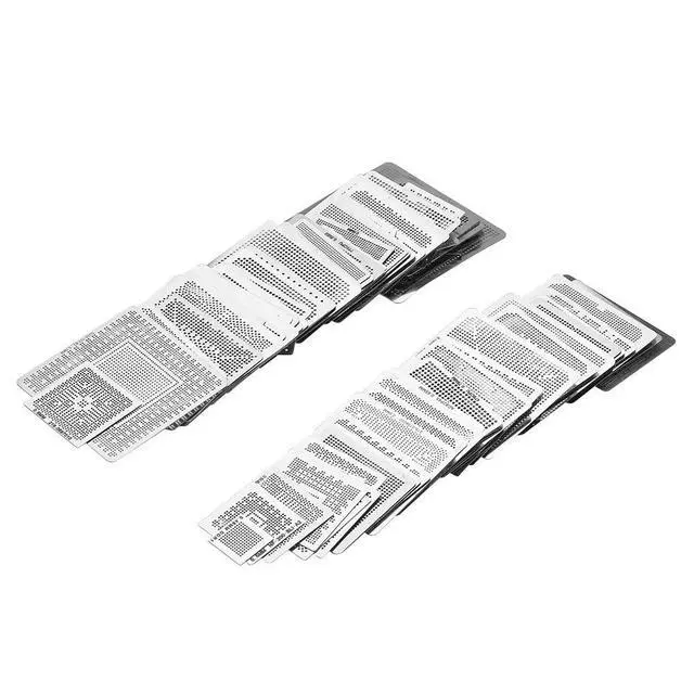 Alt view image 2 of 7 - BGA Rework Net,130pcs BGA Universal Reballing Rework Net Stencils Steel Template Mesh Directly Heat Set Kit for Laptop, Desktop, Etc