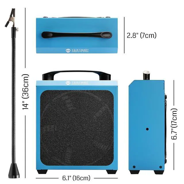 Alt view image 4 of 7 - Solder Fume Extractor Smoke Absorber, 4 PCS Carbon Filter | With Flexible Magnetic Soldering Arms for Soldering DIY Working Station