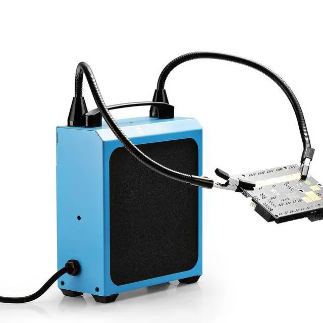 Alt view image 2 of 7 - Solder Fume Extractor Smoke Absorber, 4 PCS Carbon Filter | With Flexible Magnetic Soldering Arms for Soldering DIY Working Station
