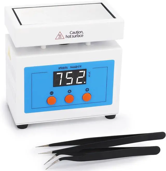 Main image of 946D IV Mini Soldering Hot Plate 180W 100X50mm with Aluminum Soldering Board Preheater for SMD Hot Air Reflow